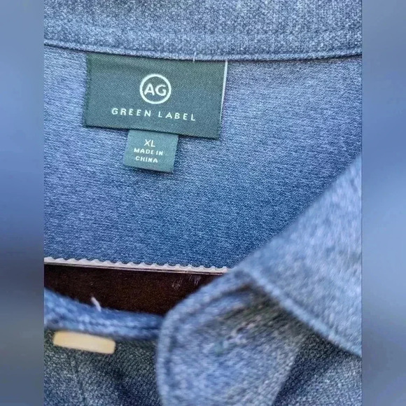 AG Mens Green Label Classic Blue Short Sleeve Polo Shirt Size XL NWOT - Picture 4 of 8